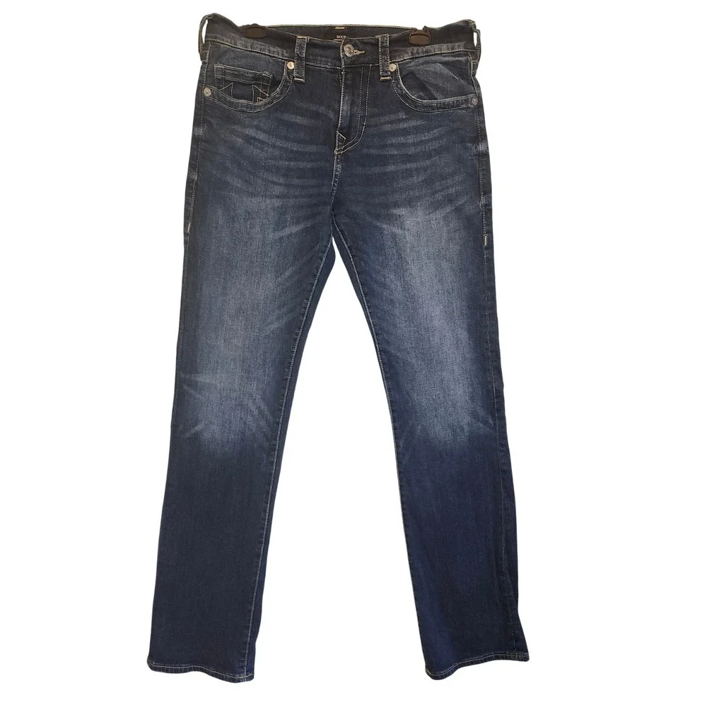 True‎ Religion Ricky Relaxed Straight Leg Dark Wash Jeans Mens 31x33 106385